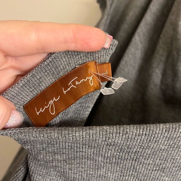 ✨Beige Botany Halter Maxi Grey Sz Large Dress✨ - Picture 4 of 7